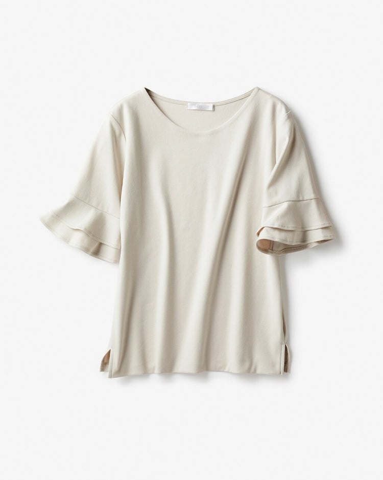 フリル5分袖・ドゥクラッセTシャツ 詳細画像 ライトグレー 3