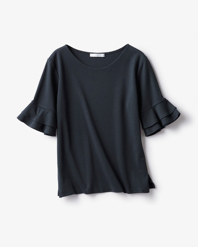フリル5分袖・ドゥクラッセTシャツ 詳細画像 ミッドナイトブルー 4
