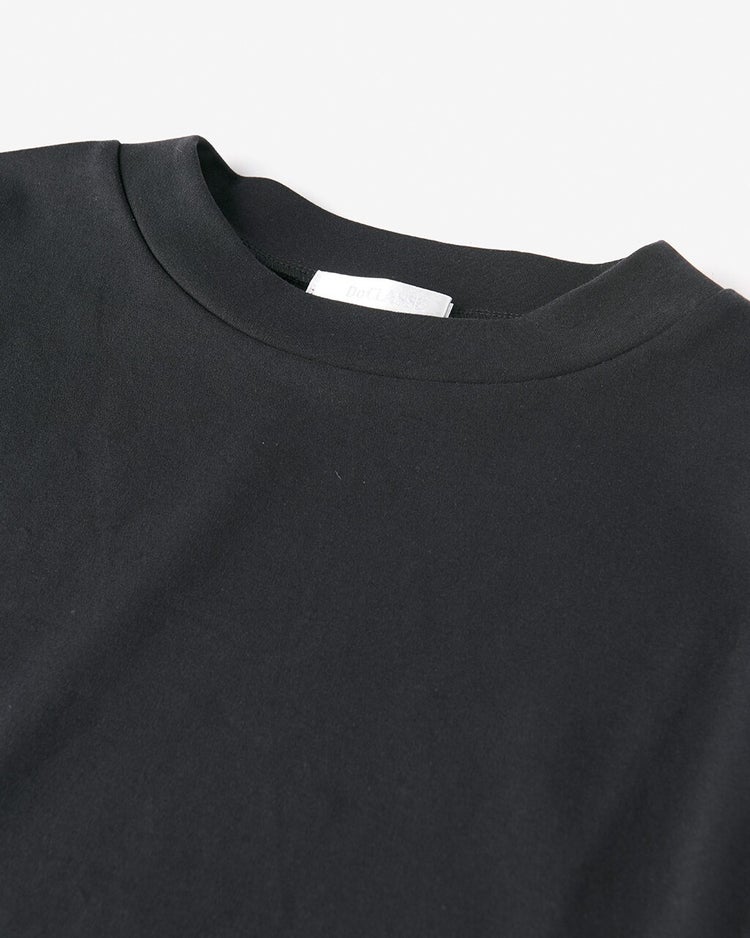 プチハイネック／フレンチ袖・ドゥクラッセTシャツ 詳細画像 ブラック 2
