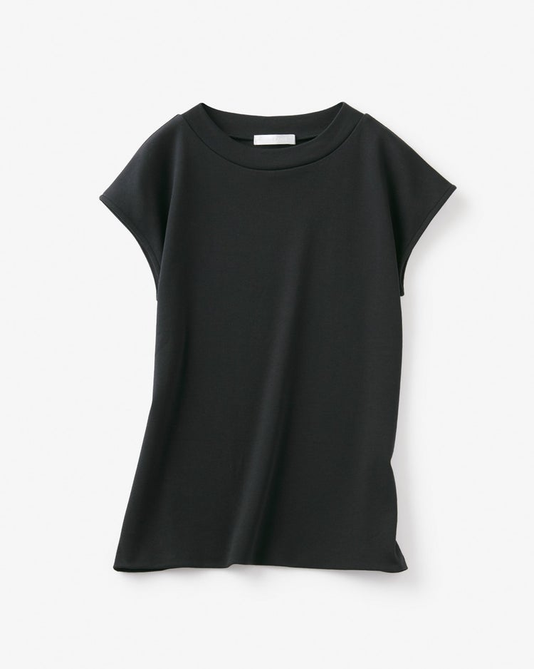 プチハイネック／フレンチ袖・ドゥクラッセTシャツ 詳細画像 ブラック 4