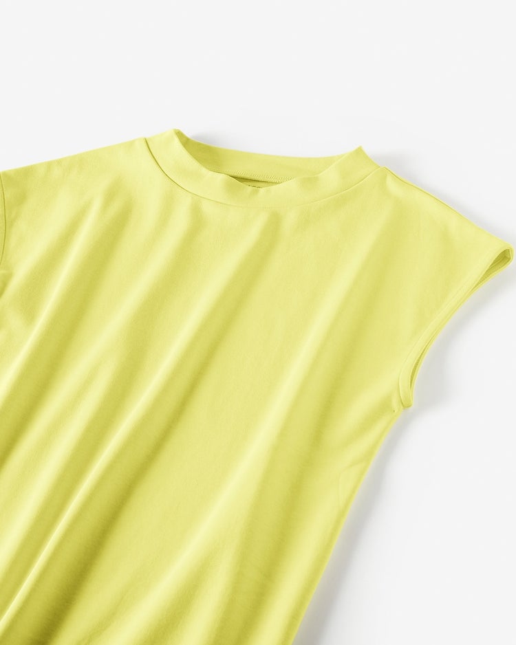 プチハイネック／フレンチ袖・ドゥクラッセTシャツ 詳細画像 アップルイエロー 2