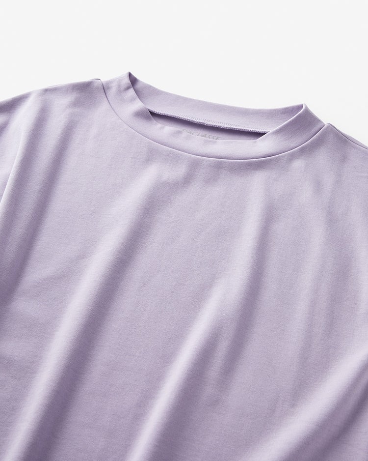 プチハイネック／フレンチ袖・ドゥクラッセTシャツ 詳細画像 ラベンダー 2