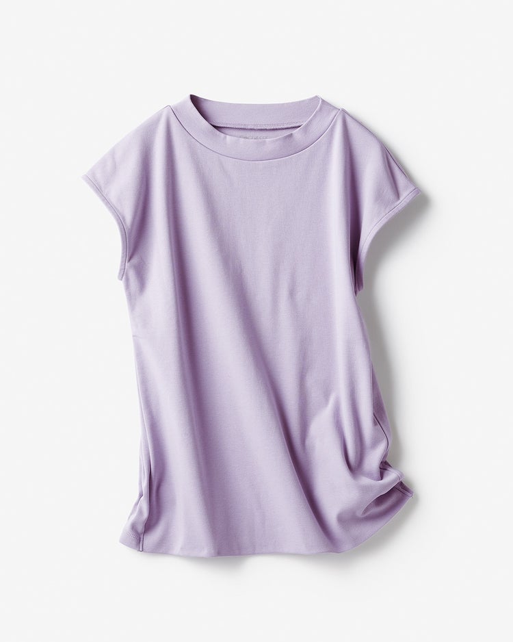 プチハイネック／フレンチ袖・ドゥクラッセTシャツ 詳細画像 ラベンダー 4