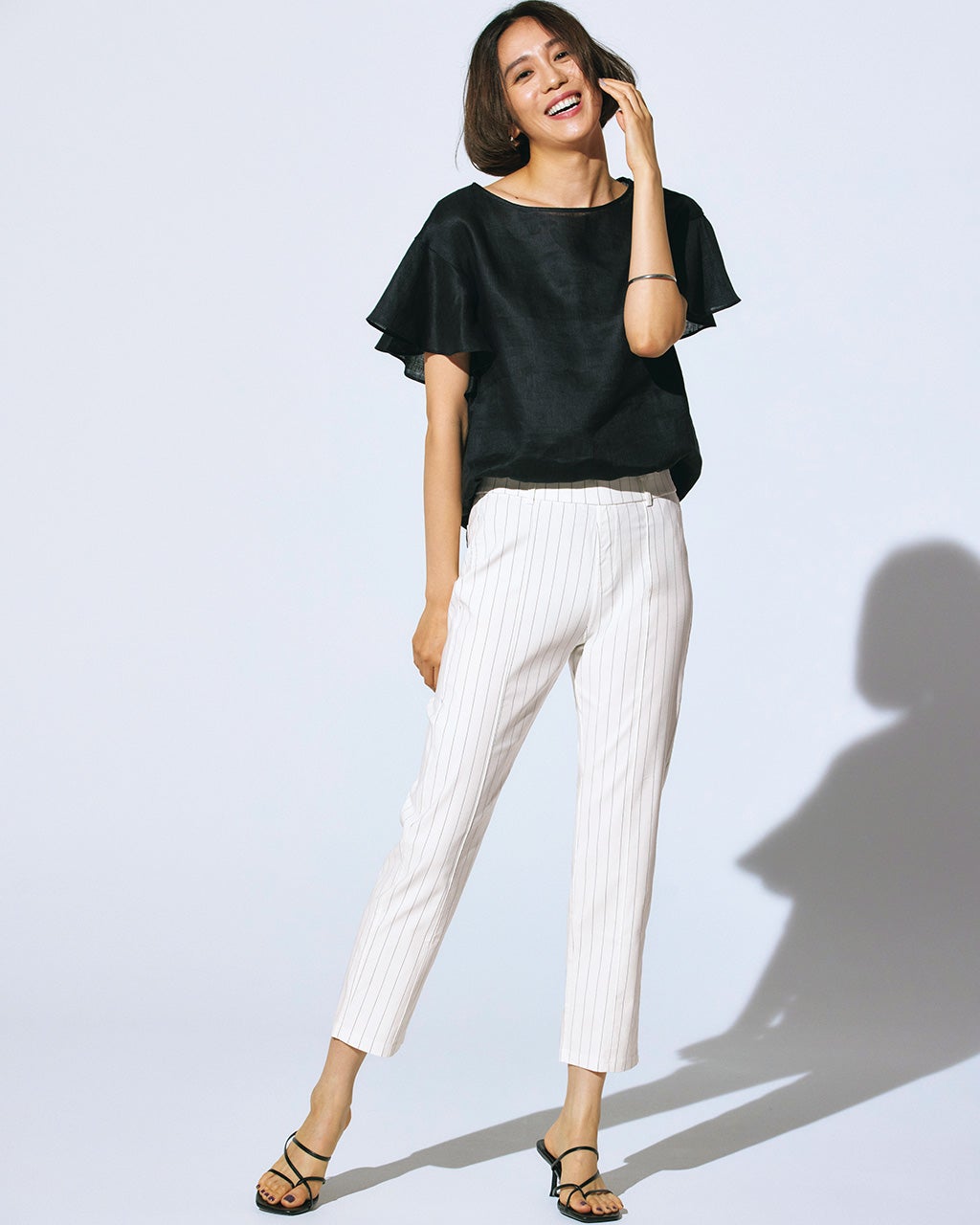 ドライタッチ・ピンタックパンツ63㎝/DoCLASSE