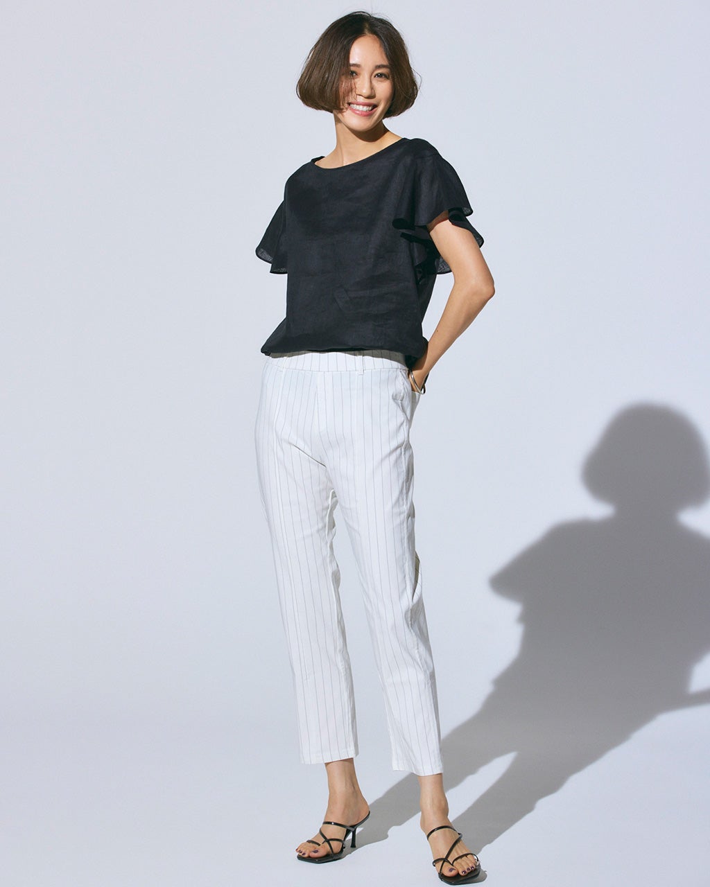 ドライタッチ・ピンタックパンツ63㎝/DoCLASSE