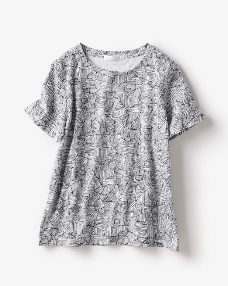 コットンスラブ・プリントTシャツ 詳細画像 モノトーン 3