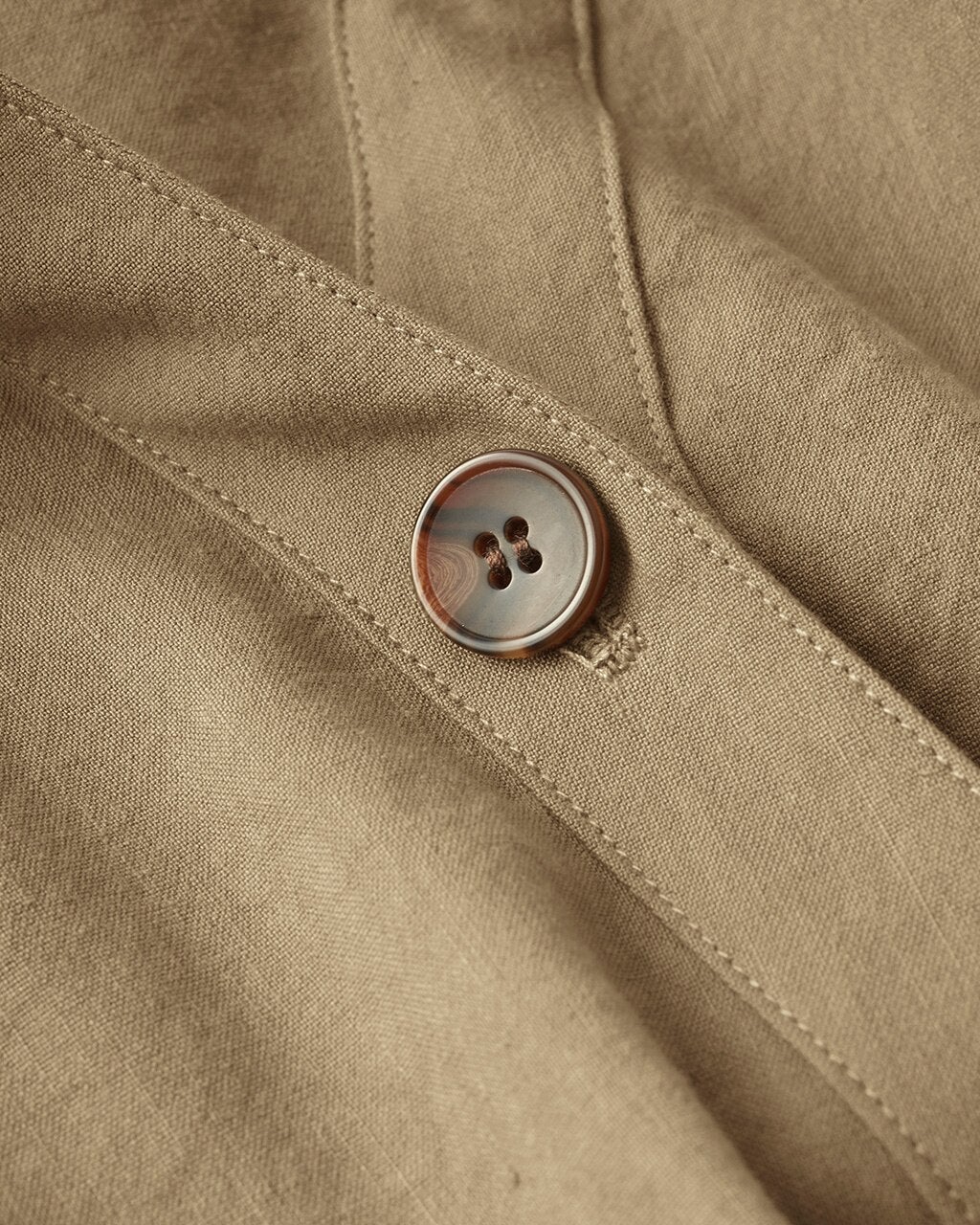ドゥーズィエムクラス  麻　チュニック　ベージュ pual ce cin/綿麻ローン2重仕立てチュニック｜NICE CLAUP/OLIVE