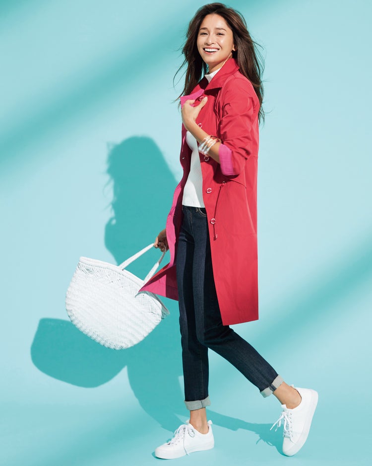 二重織リバーシブル・ステンカラーコート 詳細画像 レッド&times;ピンク 1