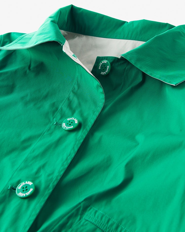 二重織リバーシブル・ステンカラーコート 詳細画像 グリーン&times;グレー 4