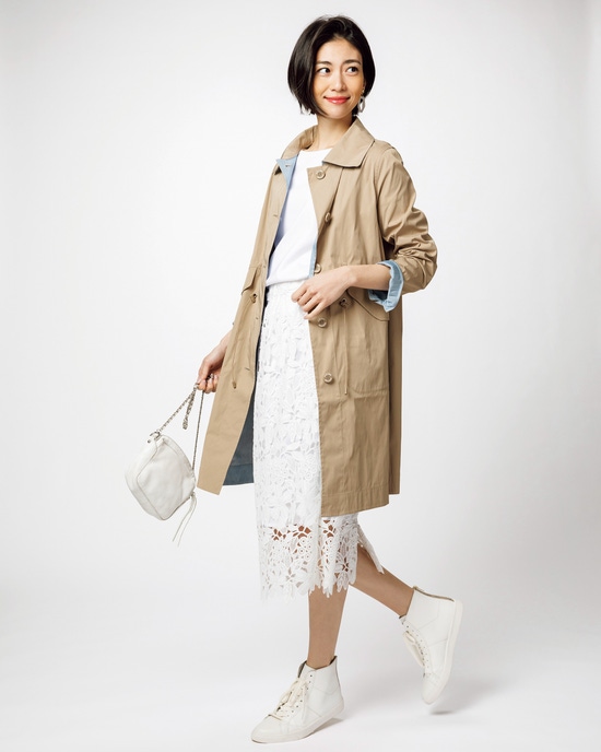 二重織リバーシブル・ステンカラーコート