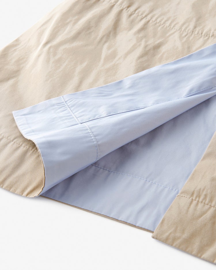 二重織リバーシブル・ステンカラーコート 詳細画像 ベージュ&times;ブルー 5