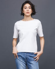 ボートネック／5分袖・ドゥクラッセTシャツ(58cm丈)