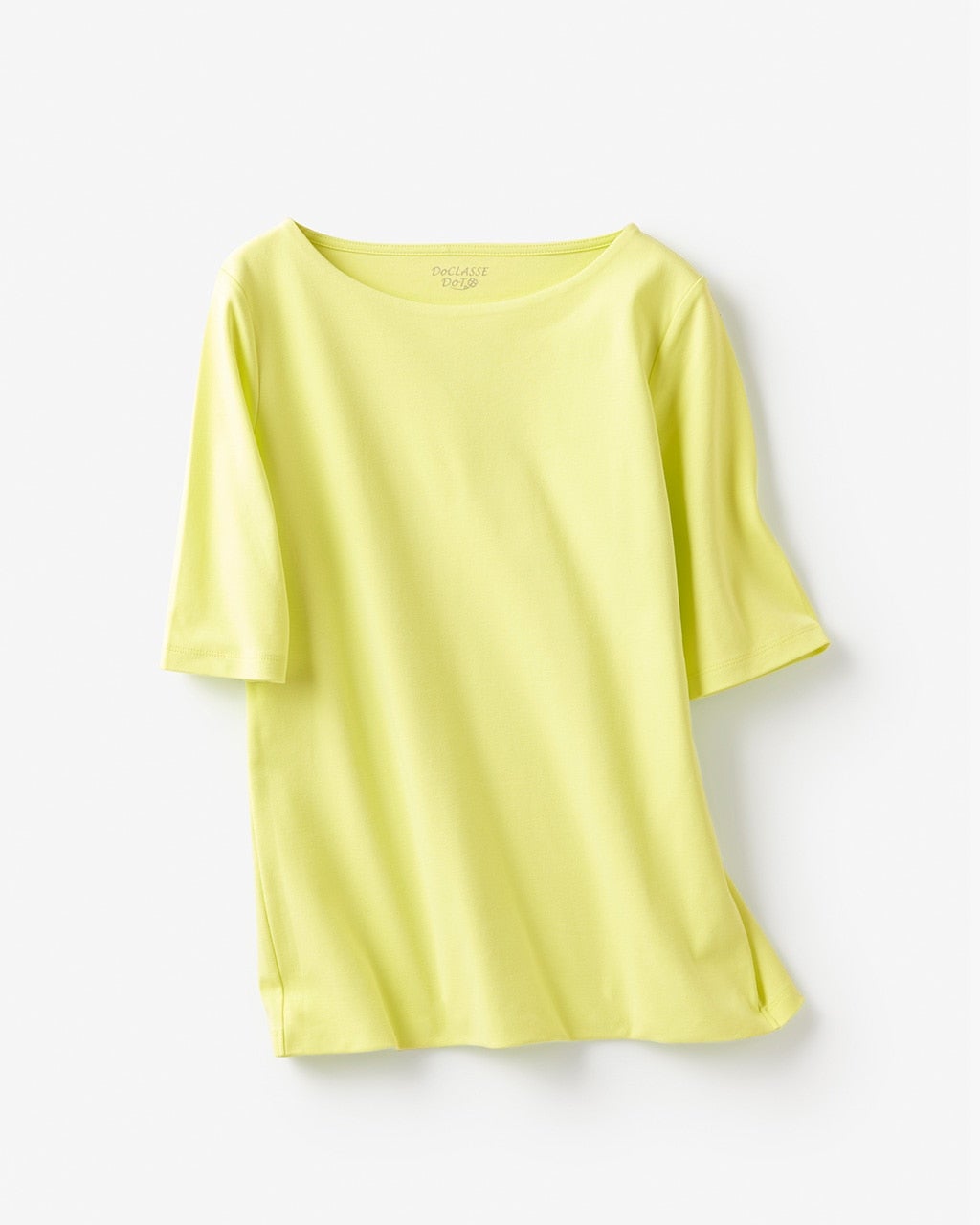 ボートネック／5分袖・ドゥクラッセTシャツ（58cm丈)/40代50代