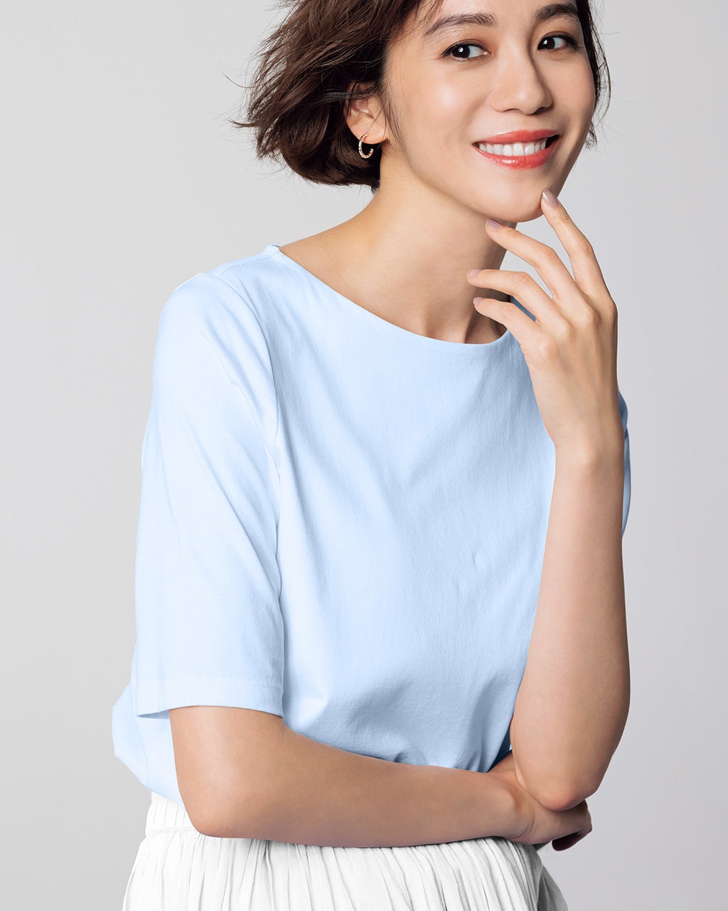 ボートネック／5分袖・ドゥクラッセTシャツ（58cm丈)/DoCLASSE