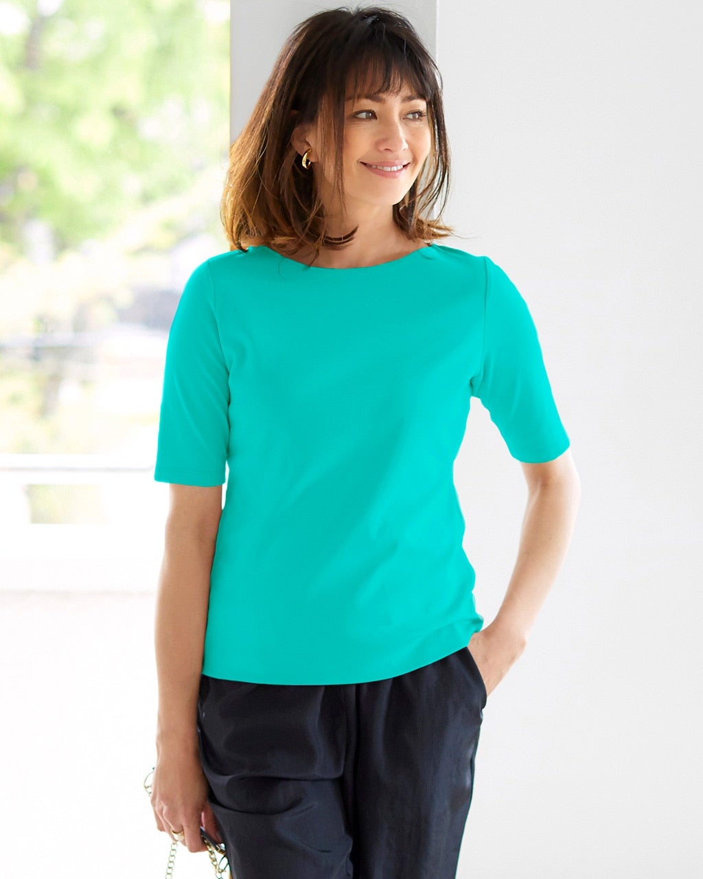 ドゥーズィエムクラス 購入 アメリカーナ ボートネック Tシャツ カットソー 予約》追加【AMERICANA/アメリカーナ】AMRCNA TEE（Tシャツ