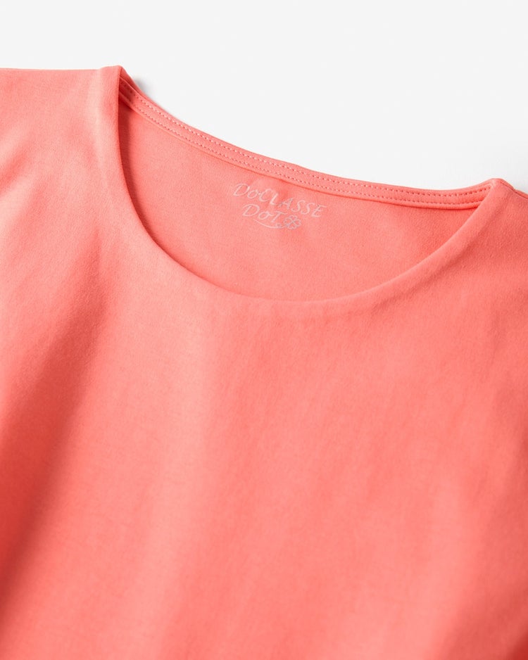 クルーネック／7分袖・ドゥクラッセTシャツ 詳細画像 コーラル 3