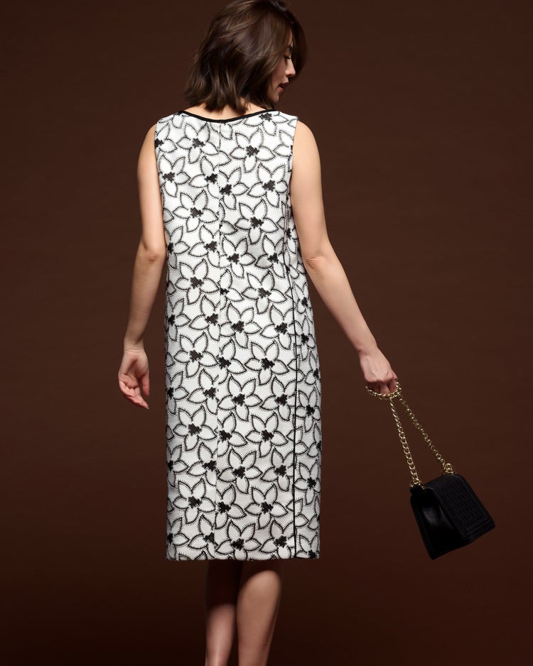 総レース・カッティングワンピース 詳細画像 ホワイトｘブラック 3