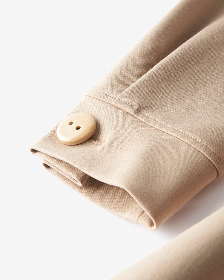 □ストレッチポンチ・レース付きロングワンピ 詳細画像 ベージュ 7