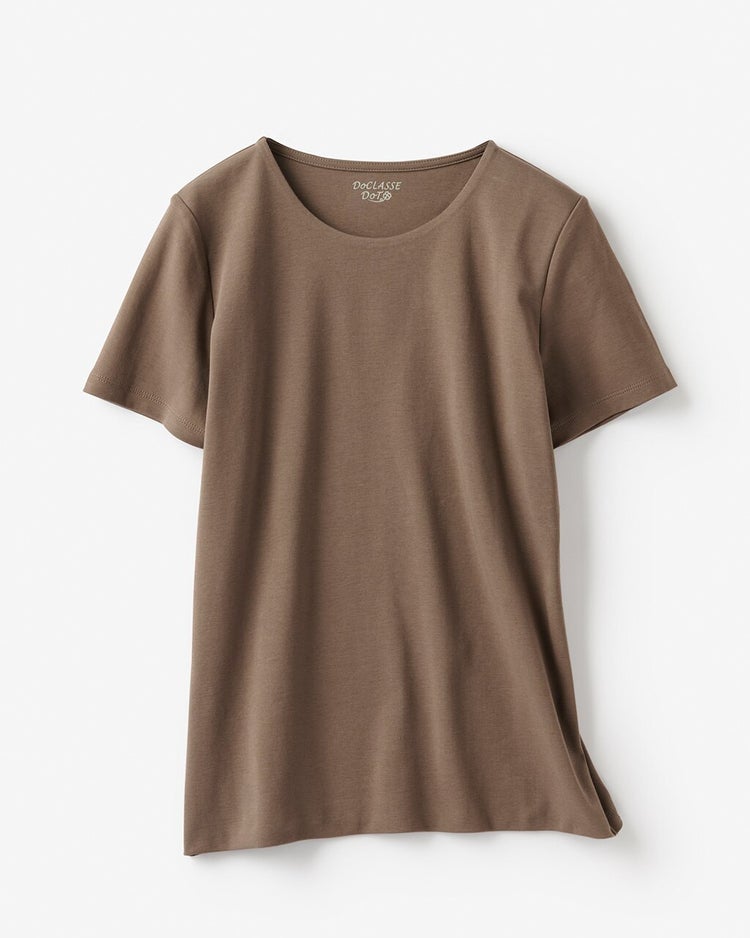 クルーネック／半袖・ドゥクラッセTシャツ 詳細画像 ダークブラウン 4