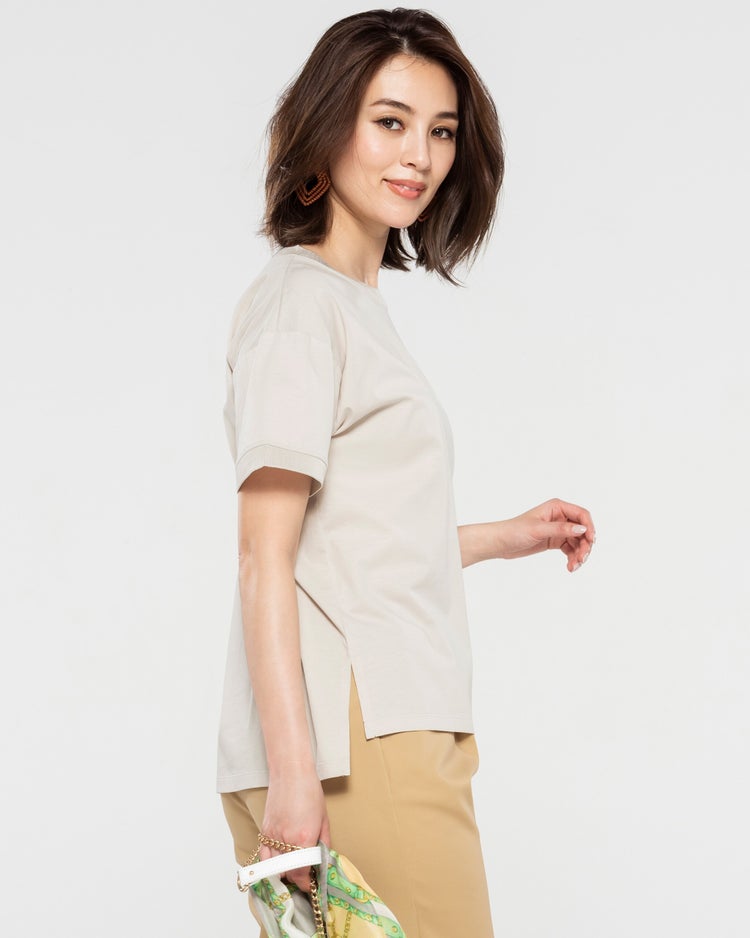 シルコットンUV・クルーネックTシャツ 詳細画像 グレーベージュ 1