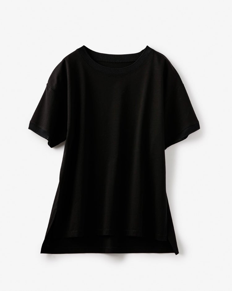 シルコットンUV・クルーネックTシャツ 詳細画像 ブラック 1