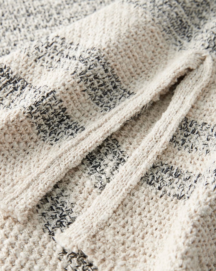 ツイーディニット・カーデセットアップ 詳細画像 ベージュＸネイビー 7