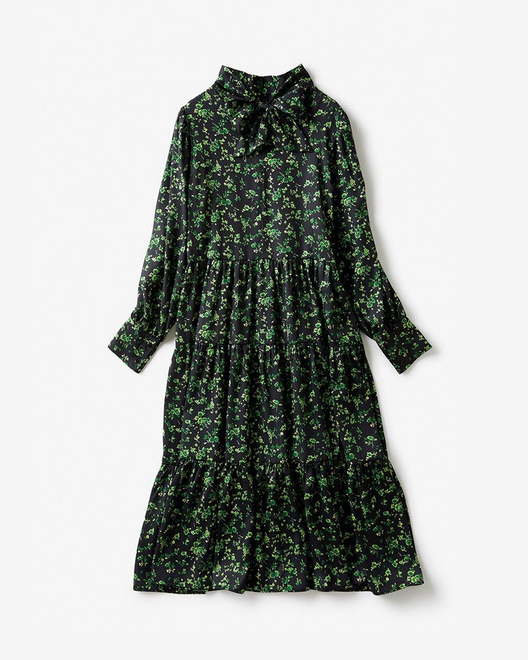 フラワープリント・ティアードワンピース 詳細画像 グリーン・パターン 7