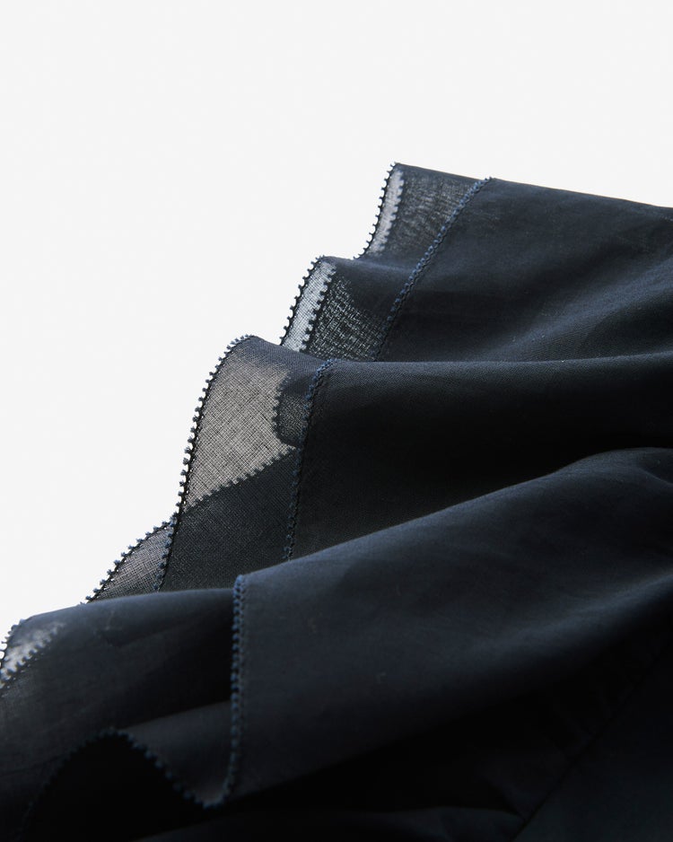 コットンボイル・ボウタイブラウス 詳細画像 ミッドナイトブルー 4