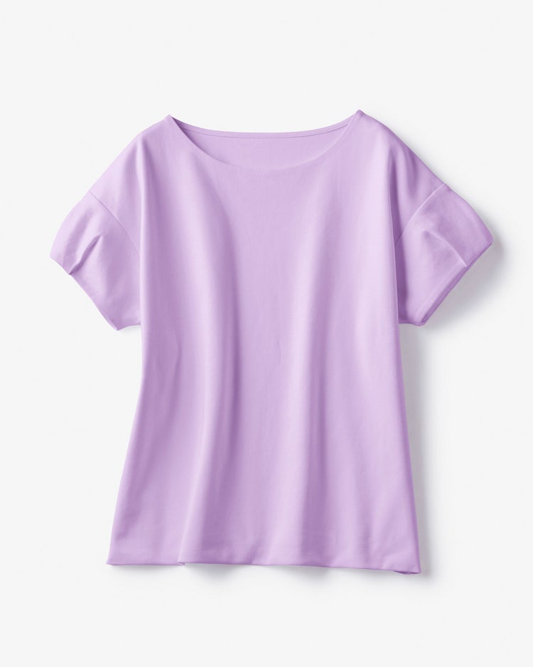 クルーネック／タック半袖・ドゥクラッセTシャツ 詳細画像 バイオレット 2