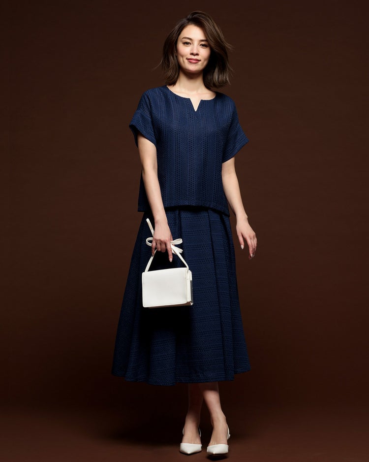 レーシージャカード・フレアセットアップ 詳細画像 ネイビー 2