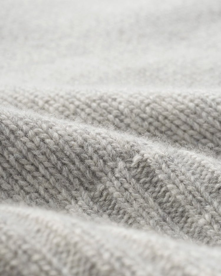 イタリア糸・カシミヤ混バルキーハイネック 詳細画像 ライトグレー 2