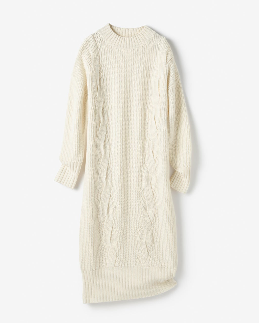 イタリア糸・カシミヤ混ケーブルワンピ/DoCLASSE