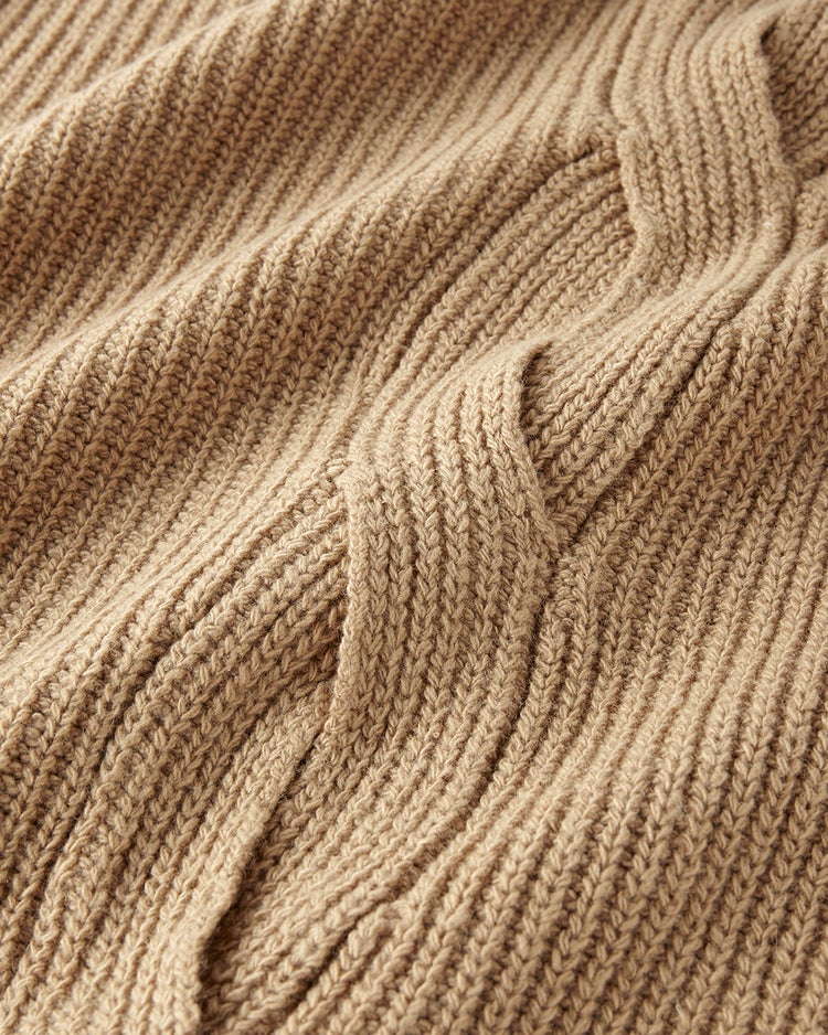 イタリア糸・カシミヤ混ケーブルワンピ 詳細画像 ベージュ 4