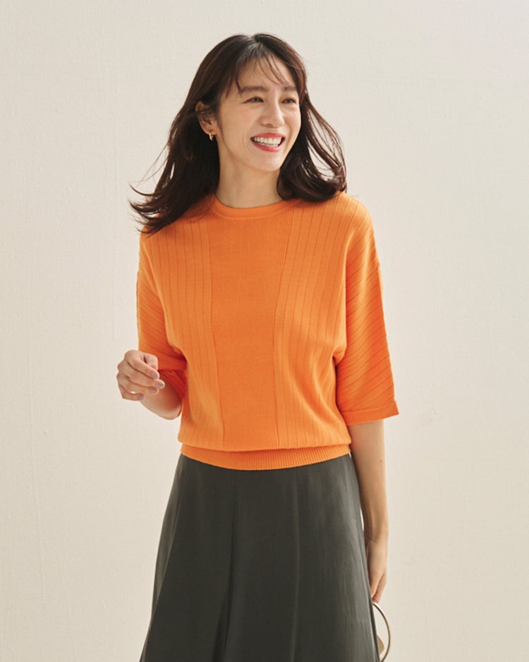 ランダムリブ・ドルマンプルオーバー 詳細画像 オレンジ 1