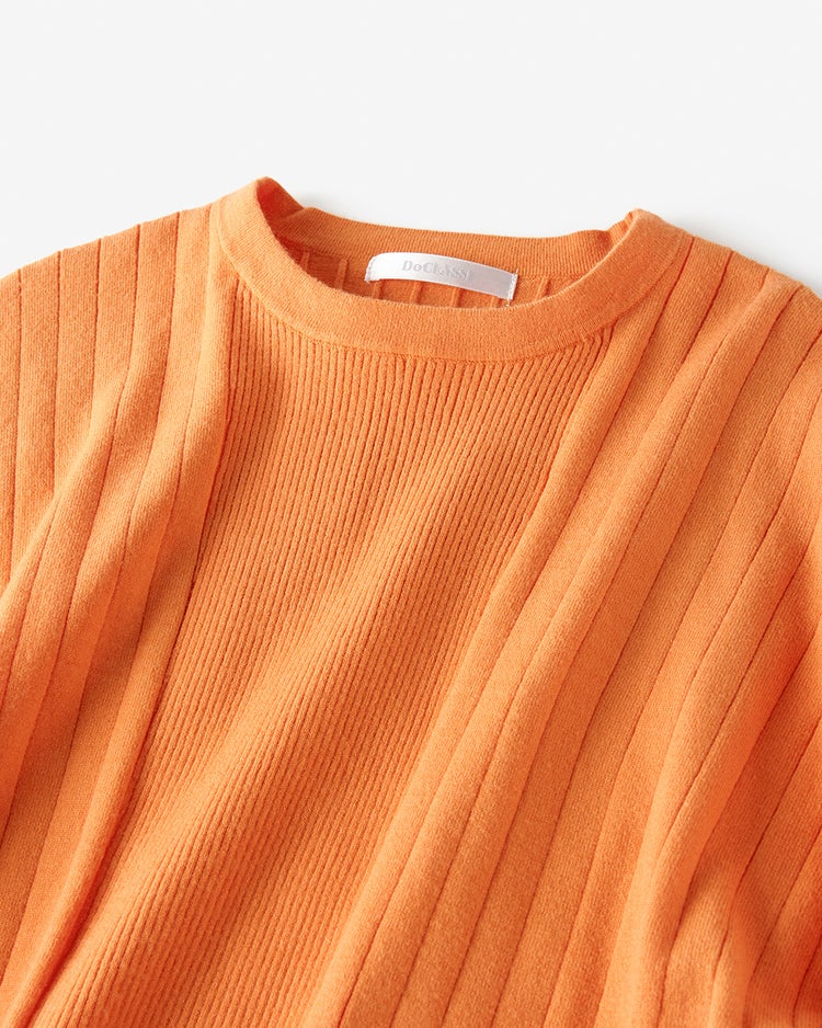 ランダムリブ・ドルマンプルオーバー 詳細画像 オレンジ 2