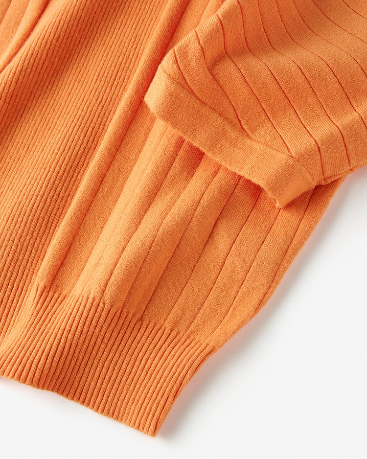 ランダムリブ・ドルマンプルオーバー 詳細画像 オレンジ 3