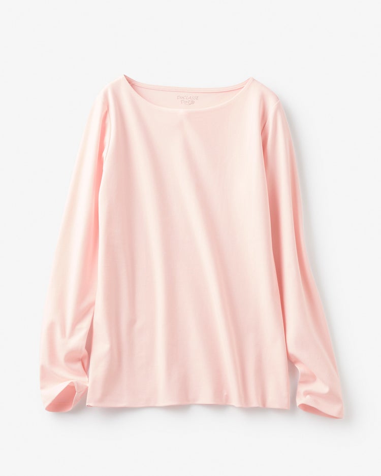 ボートネック／長袖・ドゥクラッセTシャツ（58cm丈) 詳細画像 ソフトピンク 6