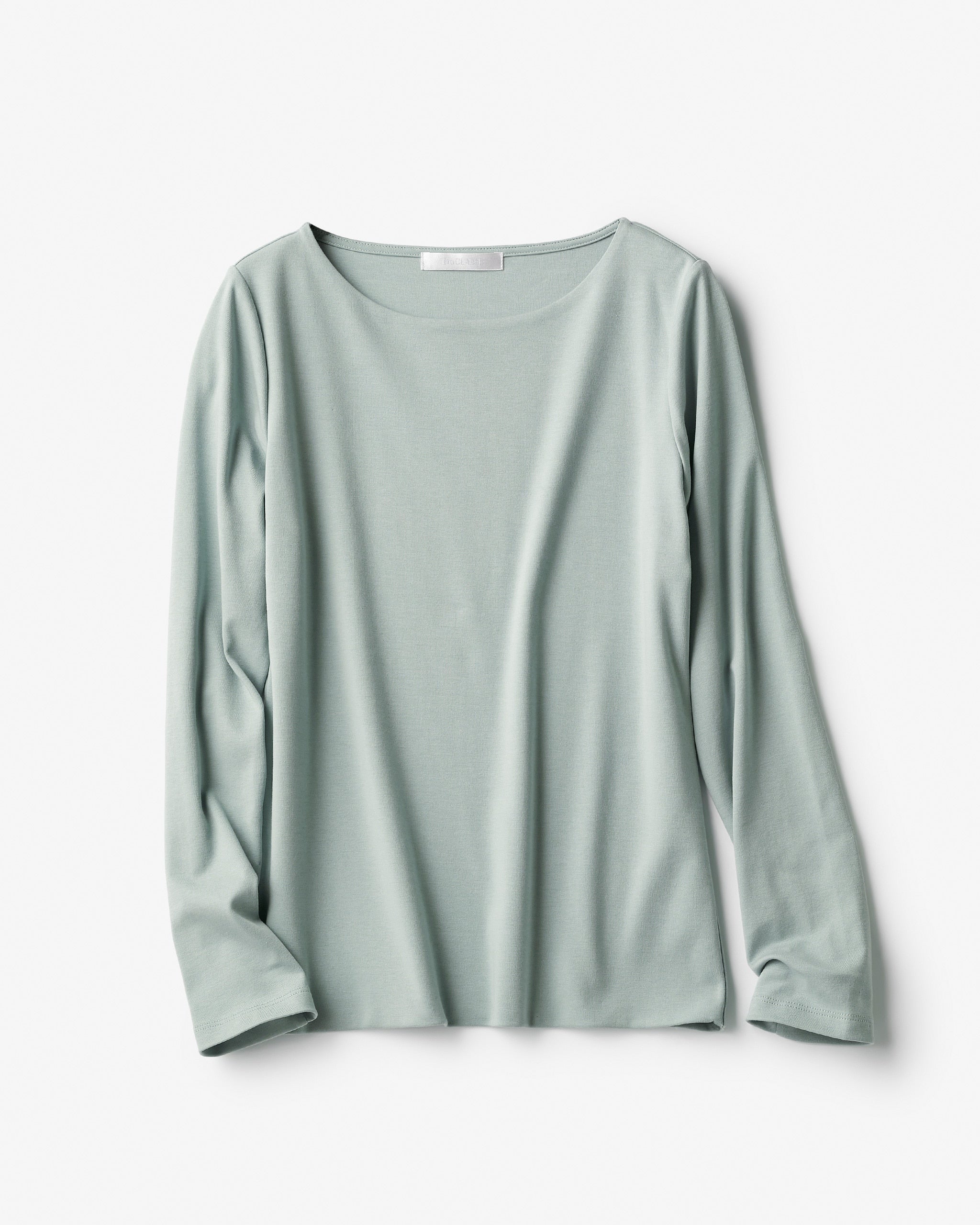 ボートネック／長袖・ドゥクラッセTシャツ（58cm丈)/40代50代