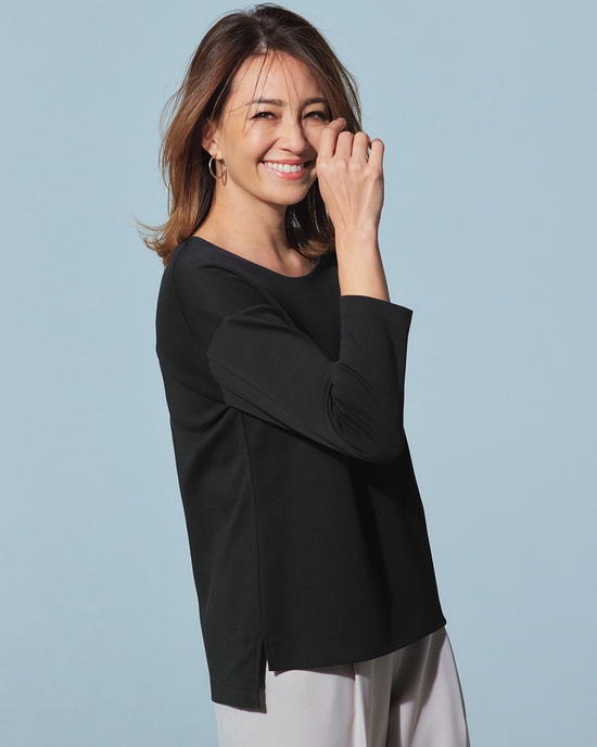 抜け感クルーネック／9分袖・ドゥクラッセTシャツ
