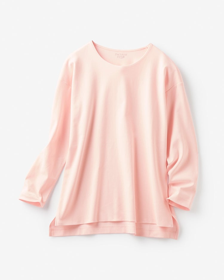 抜け感クルーネック／9分袖・ドゥクラッセTシャツ 詳細画像 ソフトピンク 6