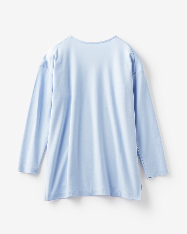 抜け感クルーネック／9分袖・ドゥクラッセTシャツ 詳細画像 ペールブルー 6
