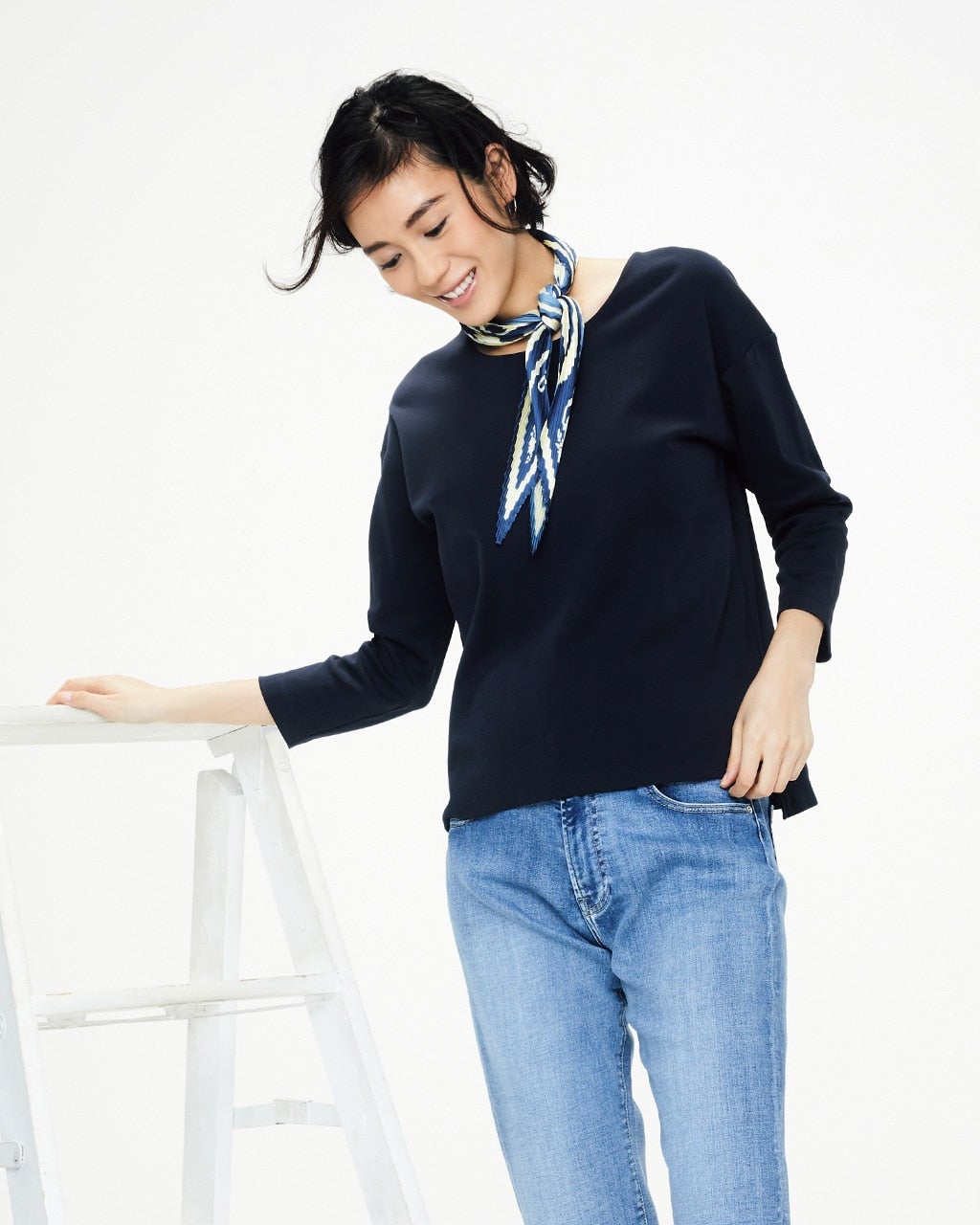 抜け感クルーネック／9分袖・ドゥクラッセTシャツ/40代50代から