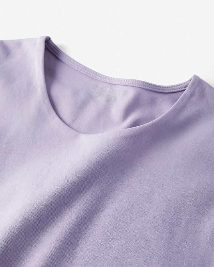 抜け感クルーネック／9分袖・ドゥクラッセTシャツ 詳細画像 ラベンダー 2