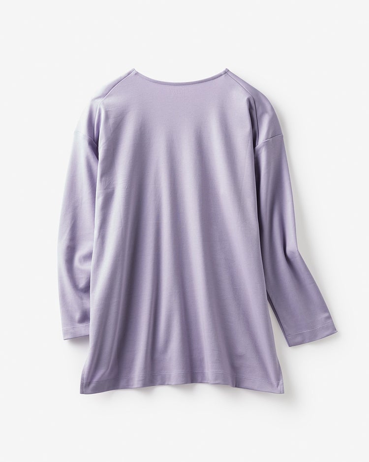 抜け感クルーネック／9分袖・ドゥクラッセTシャツ 詳細画像 ラベンダー 6