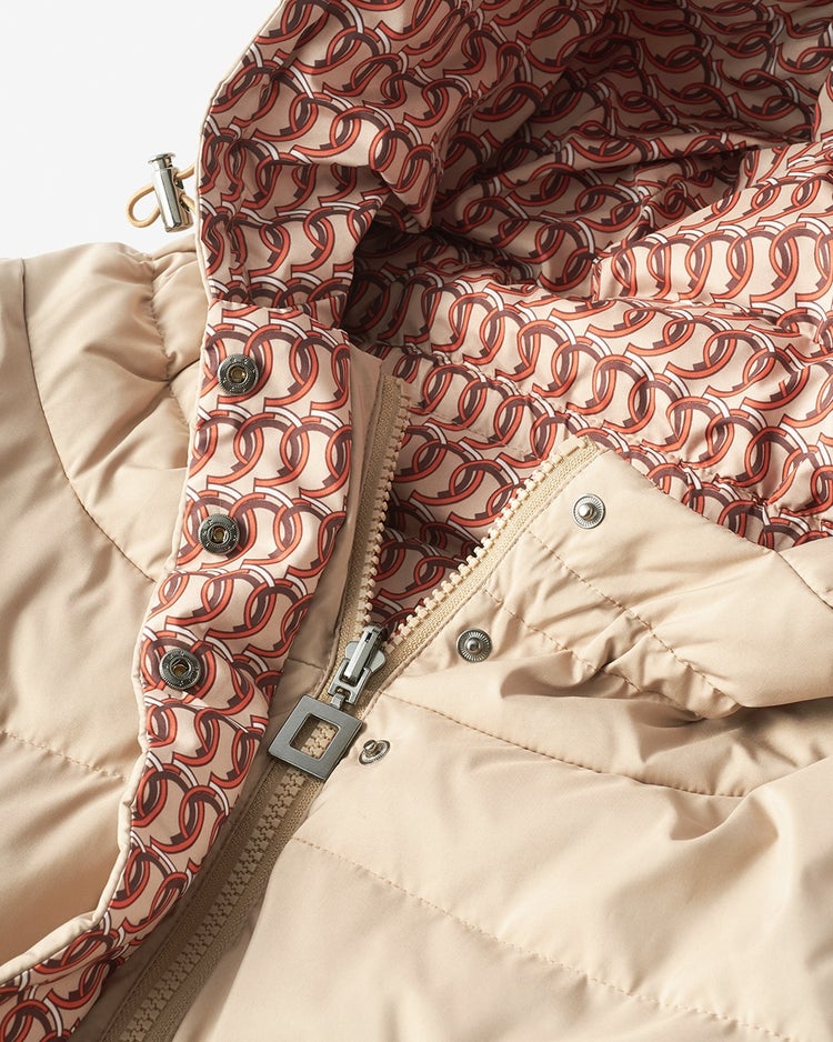 フーデッド・リバーシブルダウン 詳細画像 ベージュ 3