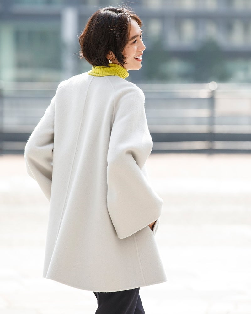 Wフェイスビーバー Aラインコート 40代50代からのレディース メンズファッション通販 Doclasse ドゥクラッセ Wフェイスビーバー Aラインコート 40代50代からのレディース メンズファッション通販 Doclasse ドゥクラッセ
