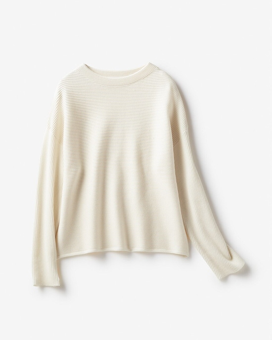 ウォッシャブルウール・ガーターセーター