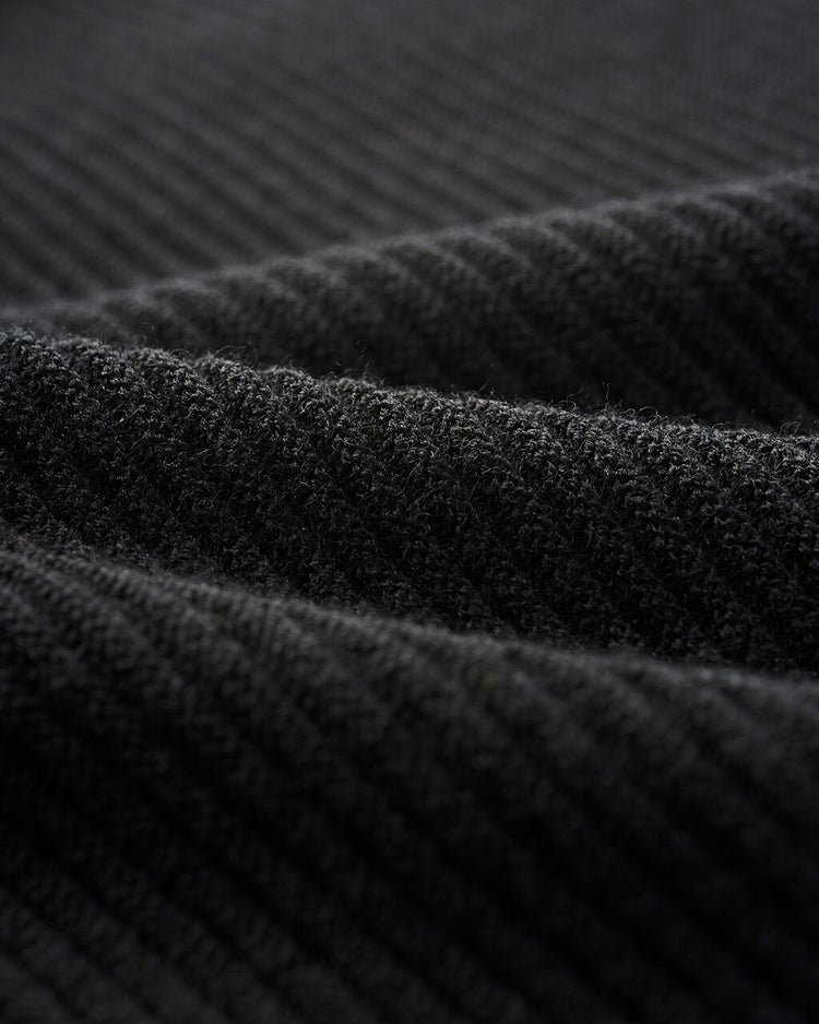 ウォッシャブルウール・ガーターセーター 詳細画像 ブラック 2