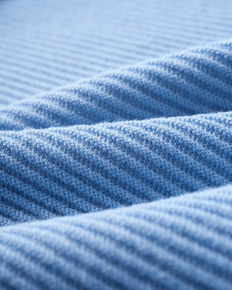 ウォッシャブルウール・ガーターセーター 詳細画像 ペールブルー 3