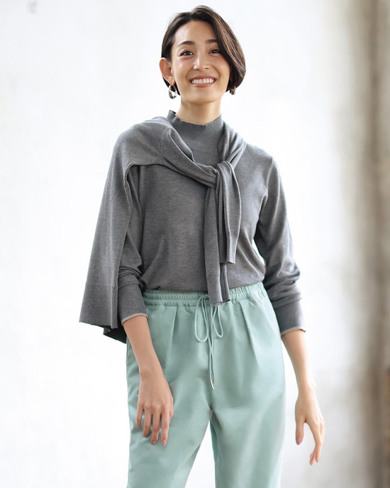 ハイネックアンサンブル・シルクフィール